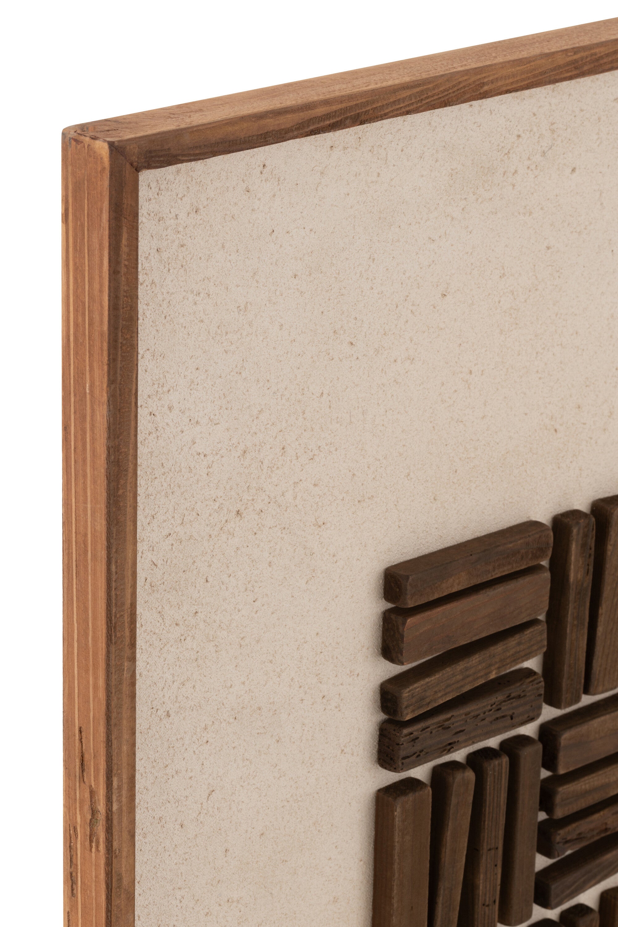 Wanddecoratie John Grenen Hout/Canvas Natuurlijk