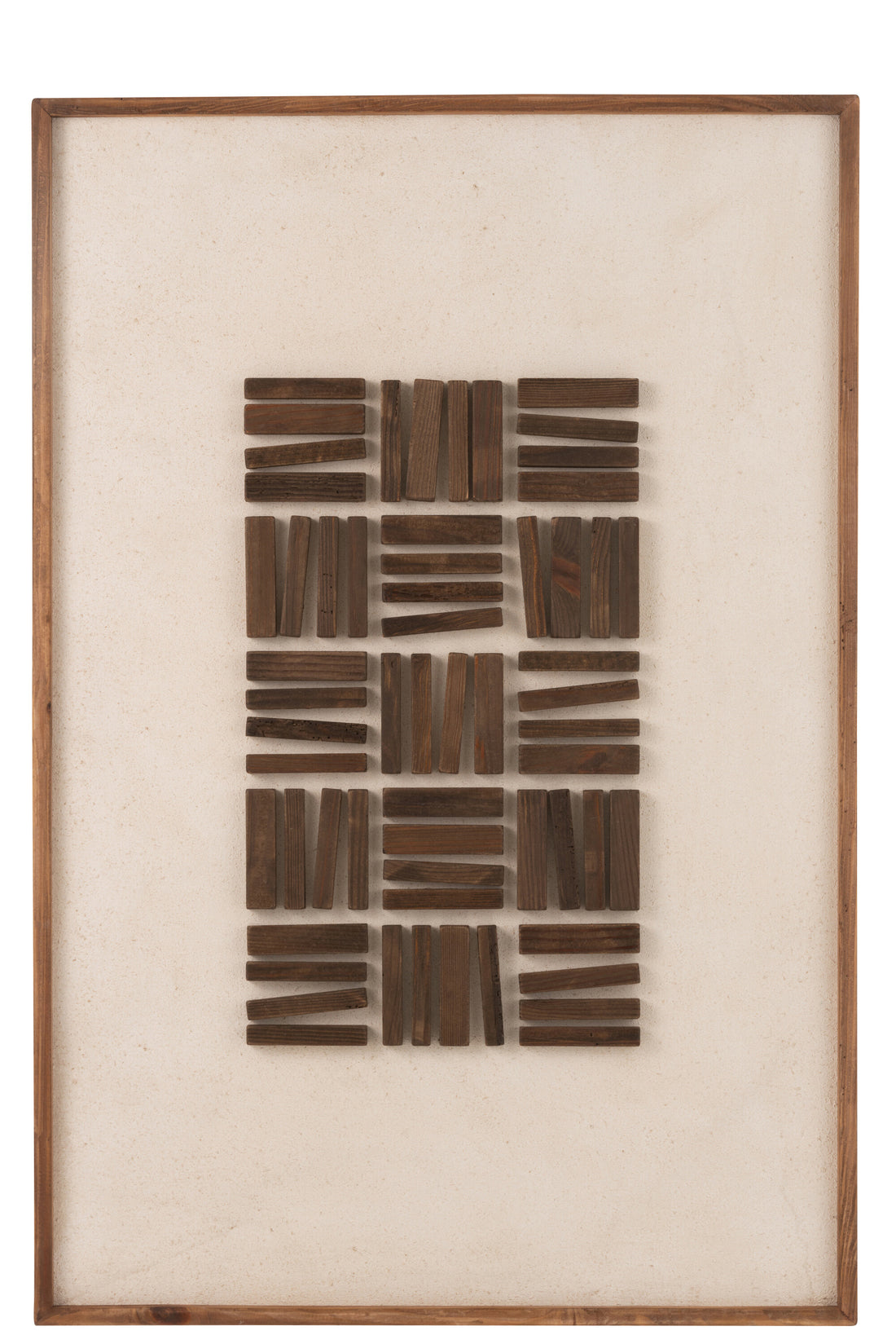 Wanddecoratie John Grenen Hout/Canvas Natuurlijk