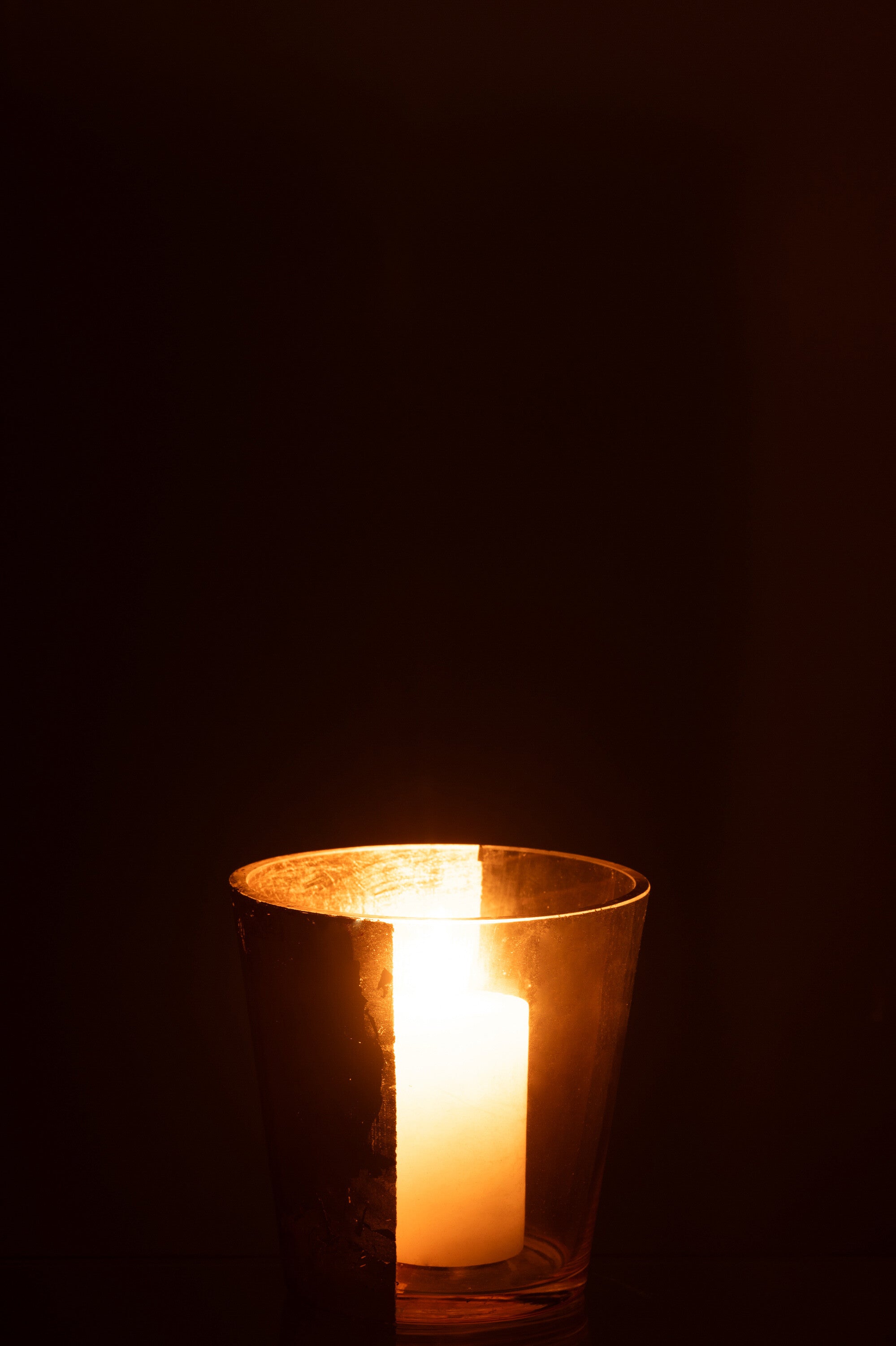 Orkaan Boe Glas Transparant/Goud Klein