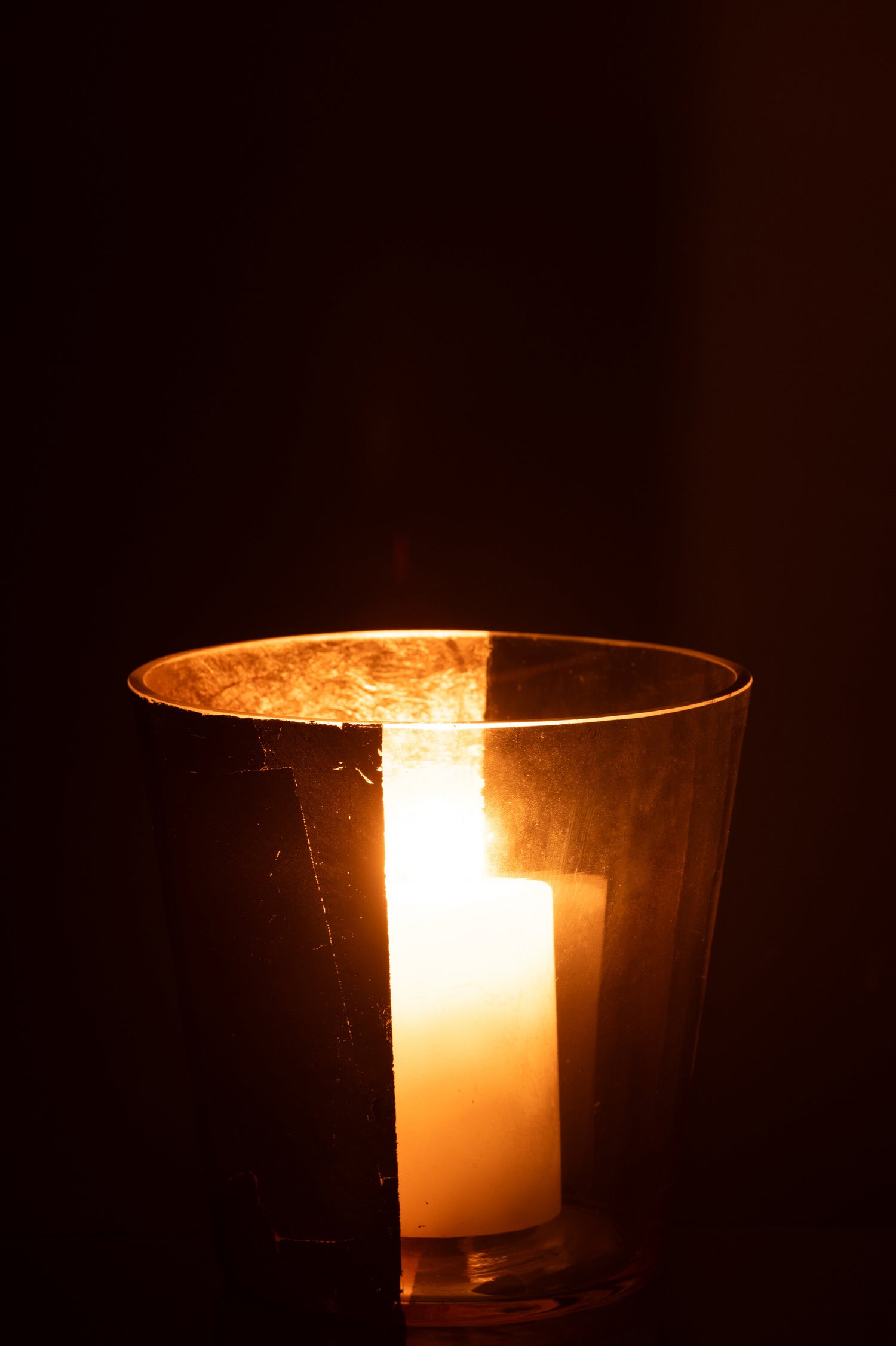 Orkaan Boe Glas Transparant/Goud Medium