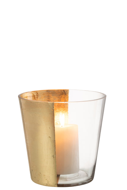 Orkaan Boe Glas Transparant/Goud Medium