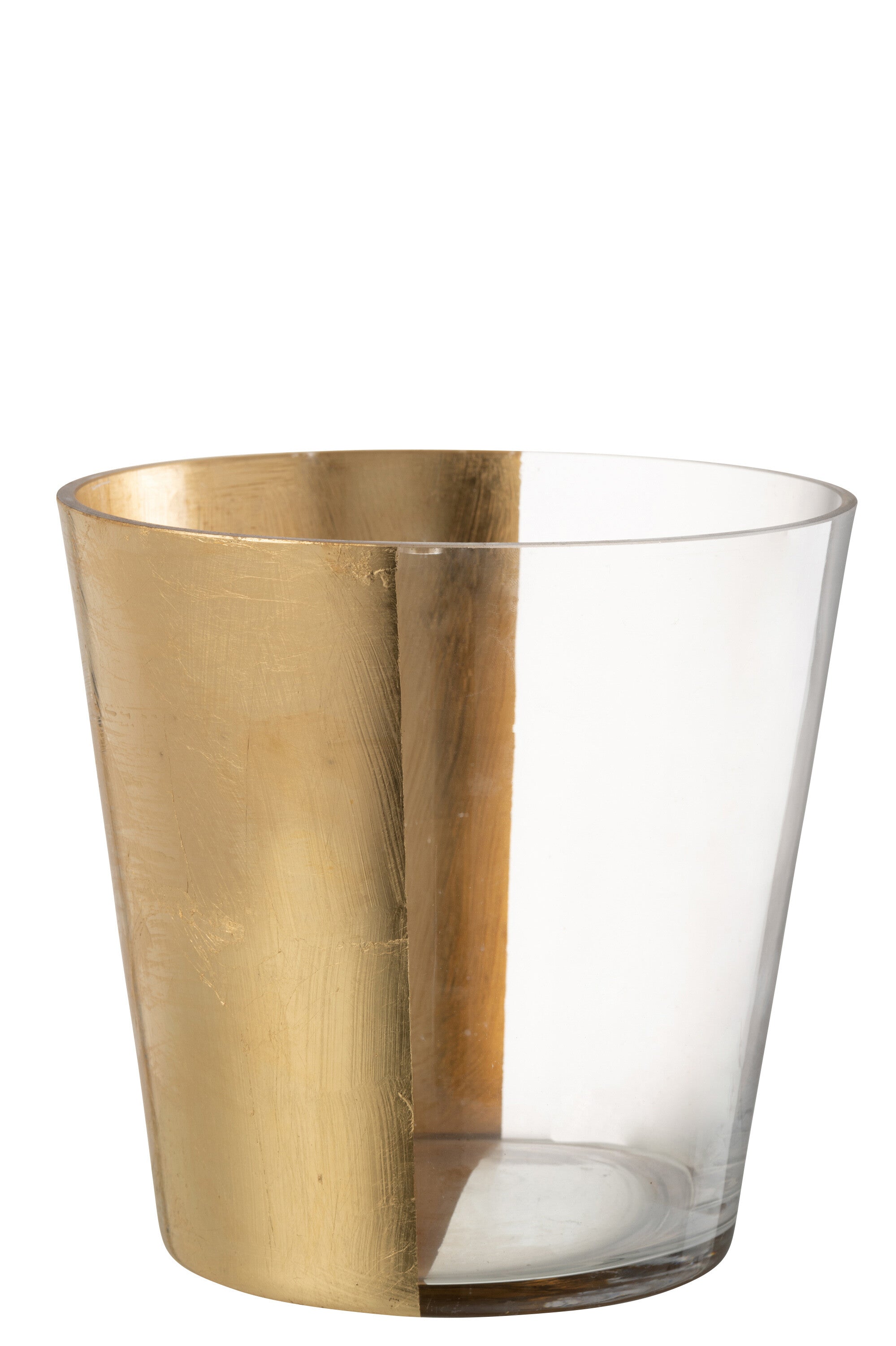 Orkaan Boe Glas Transparant/Goud Groot
