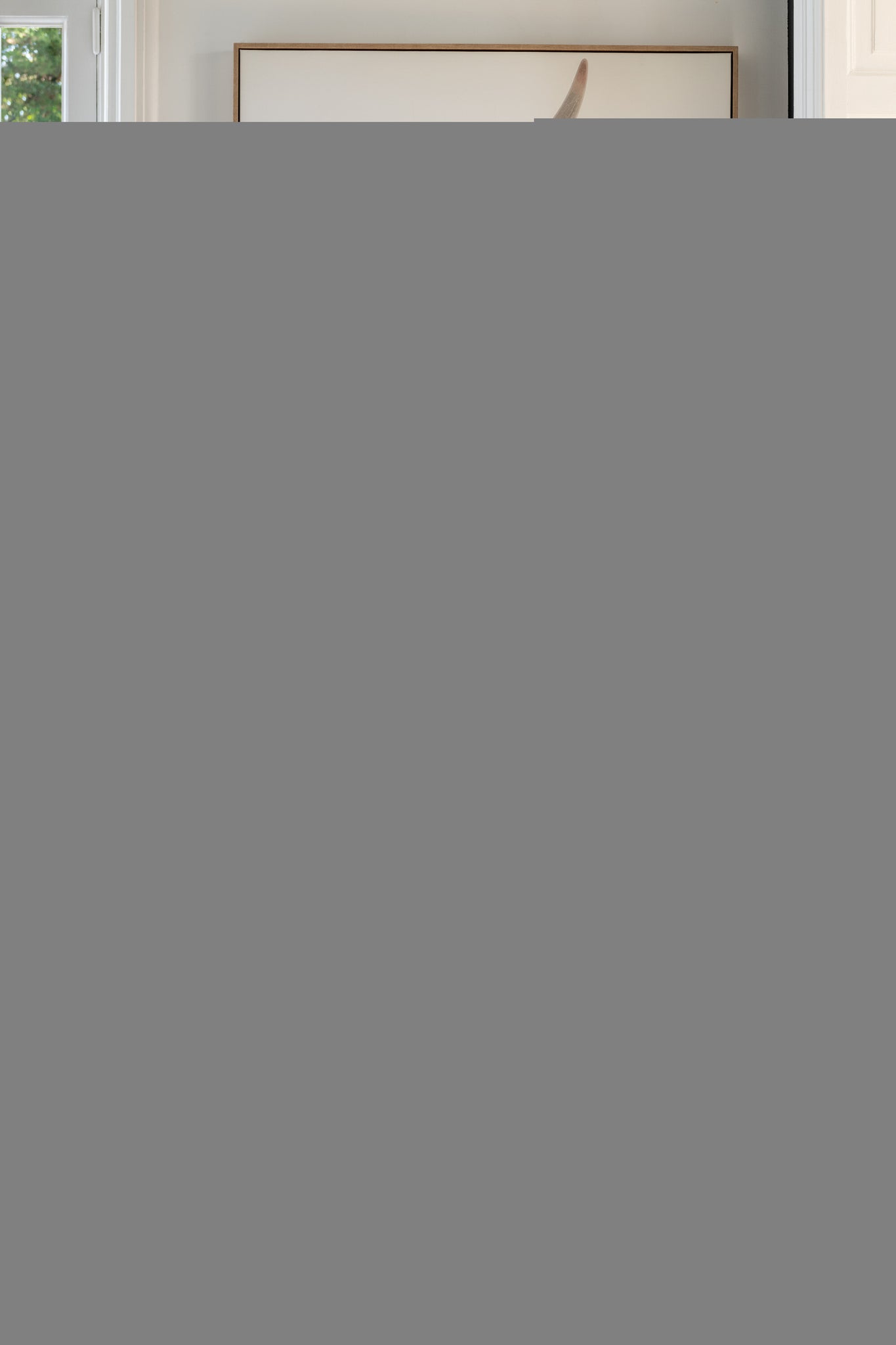 Wanddecoratie Yak Gezicht Grenenhout/Polyresin Wit/Beige