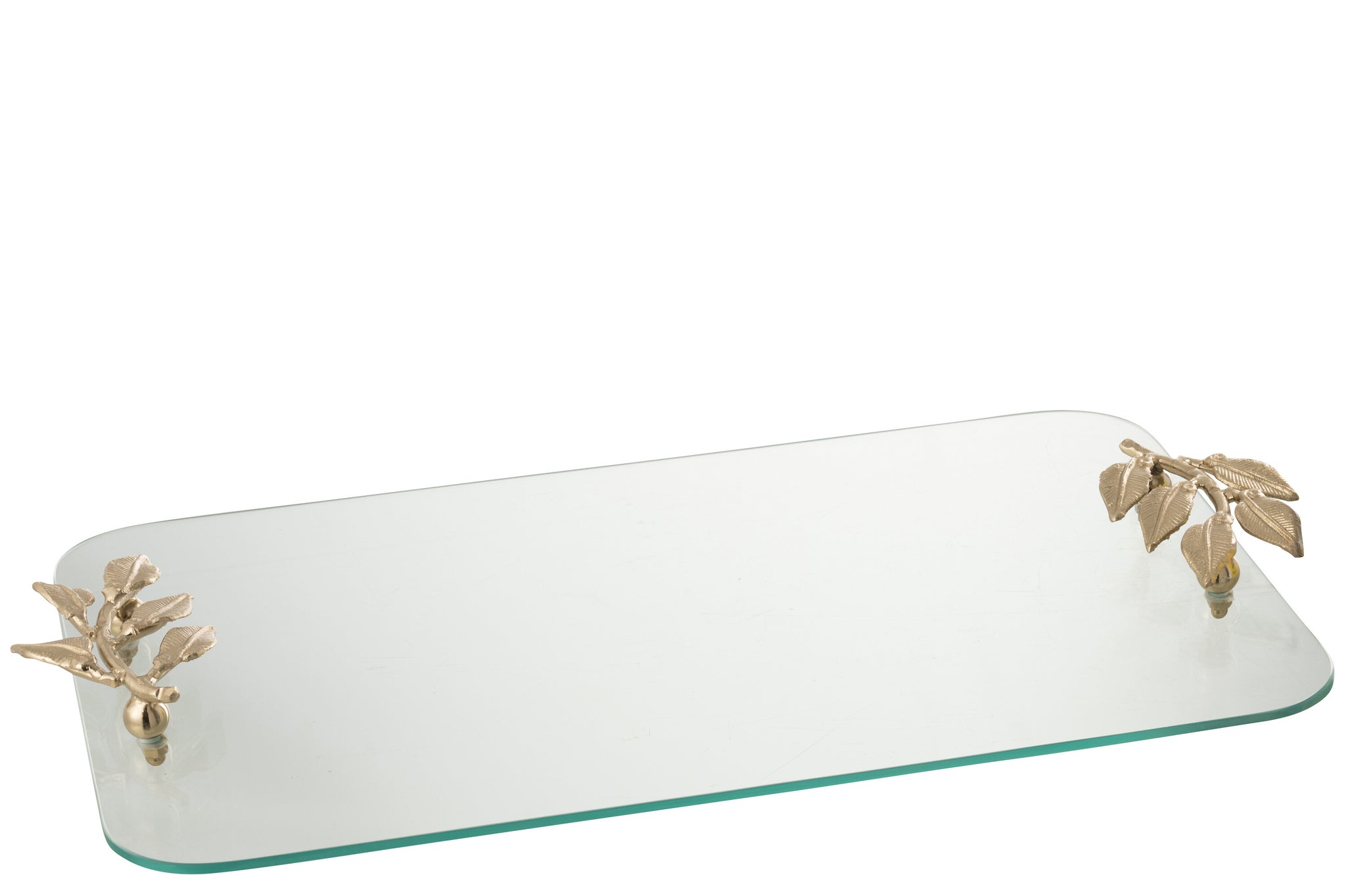 Plank Blad Glas/IJzer Transparant/Goud