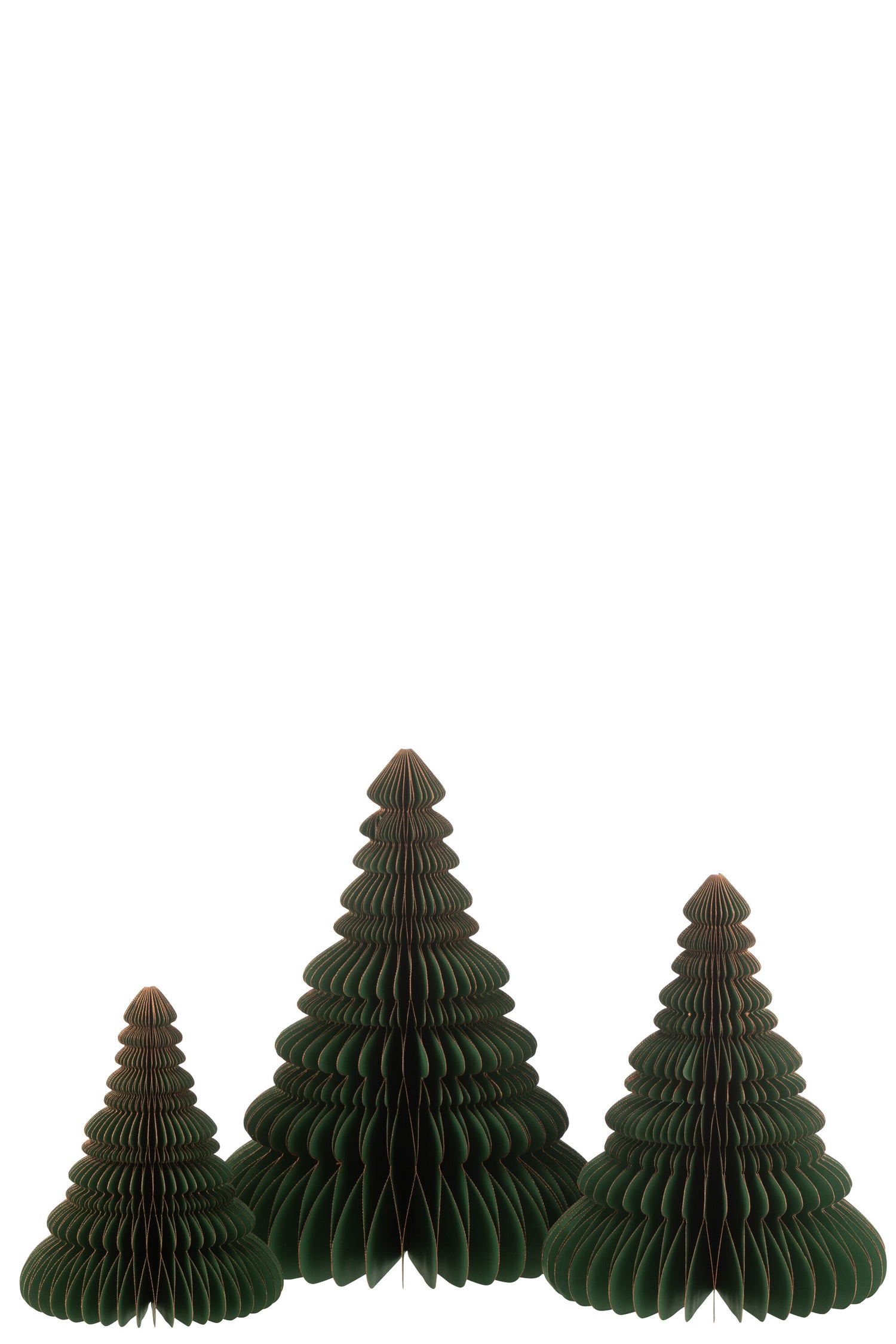 J-Line Christmas Tree Paper Dark Green/Copper Large