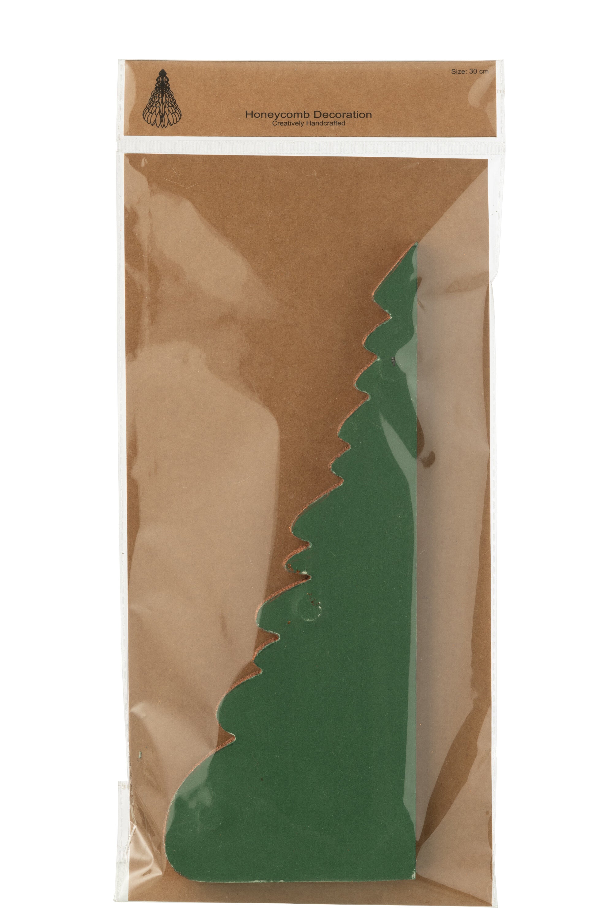 J-Line Christmas Tree Paper Dark Green/Copper Large