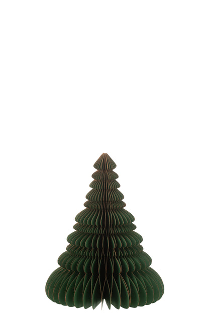 J-Line Christmas Tree Paper Dark Green/Copper Large