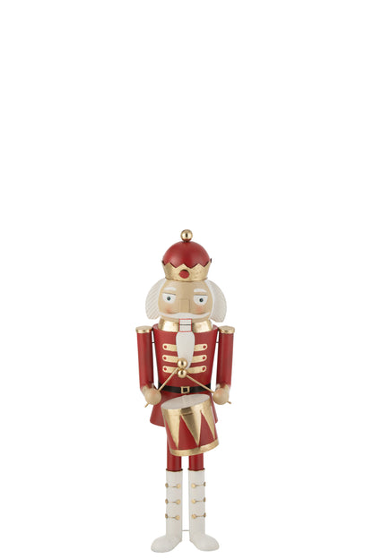 Notenkraker Drum IJzer Rood/Goud Medium