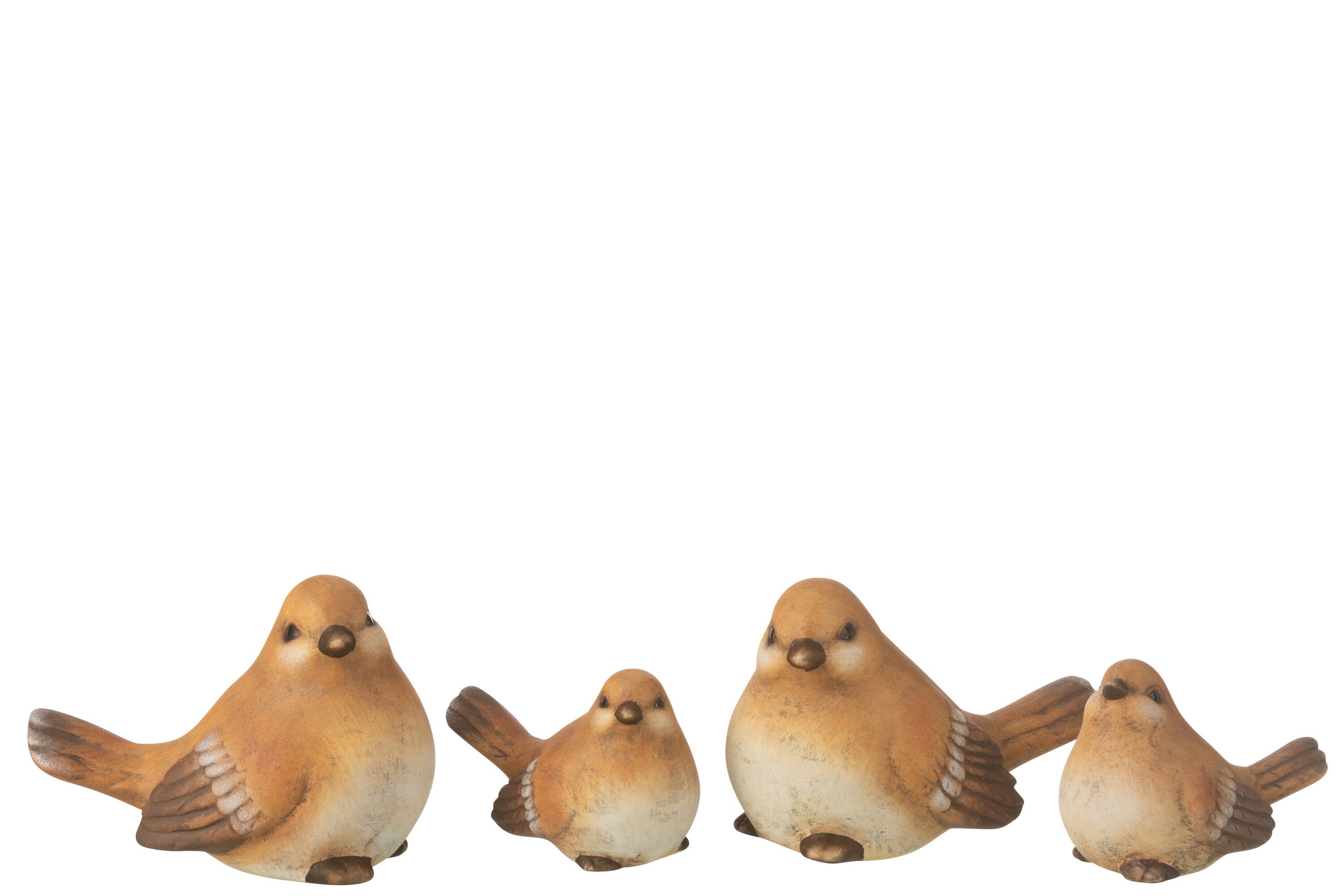 Vogel Porselein Bruin Groot Assortiment Van 2