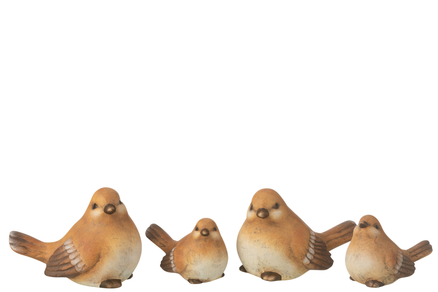 Vogel Porselein Bruin Groot Assortiment Van 2