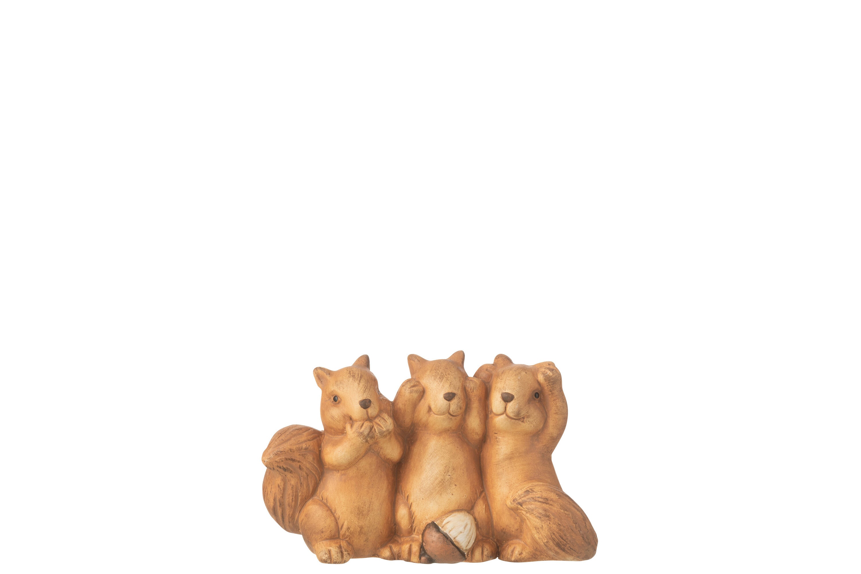 Eekhoorn Drie Zien/Horen/Spreken Porselein Bruin