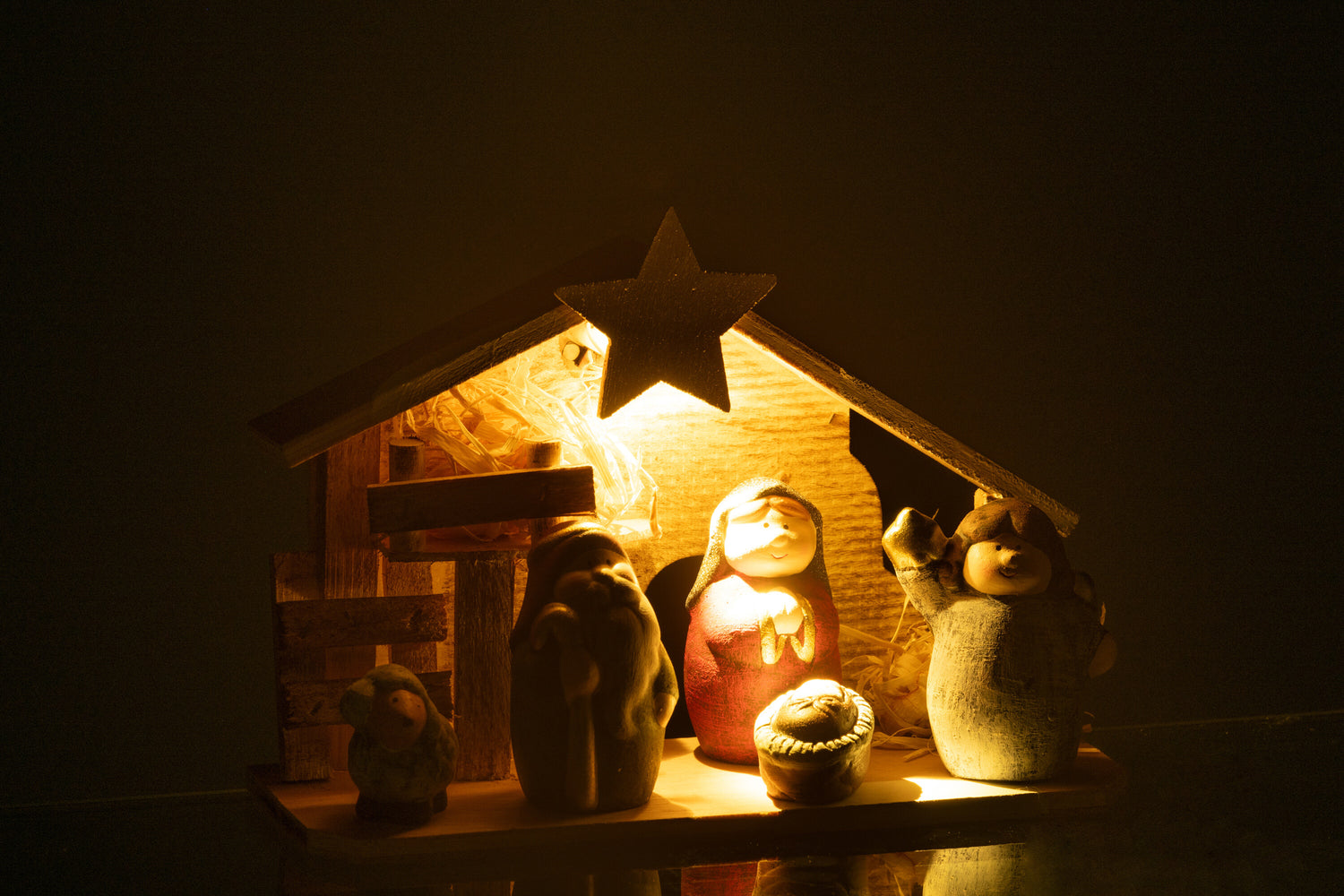 Kerststal Led Porselein Mix Medium