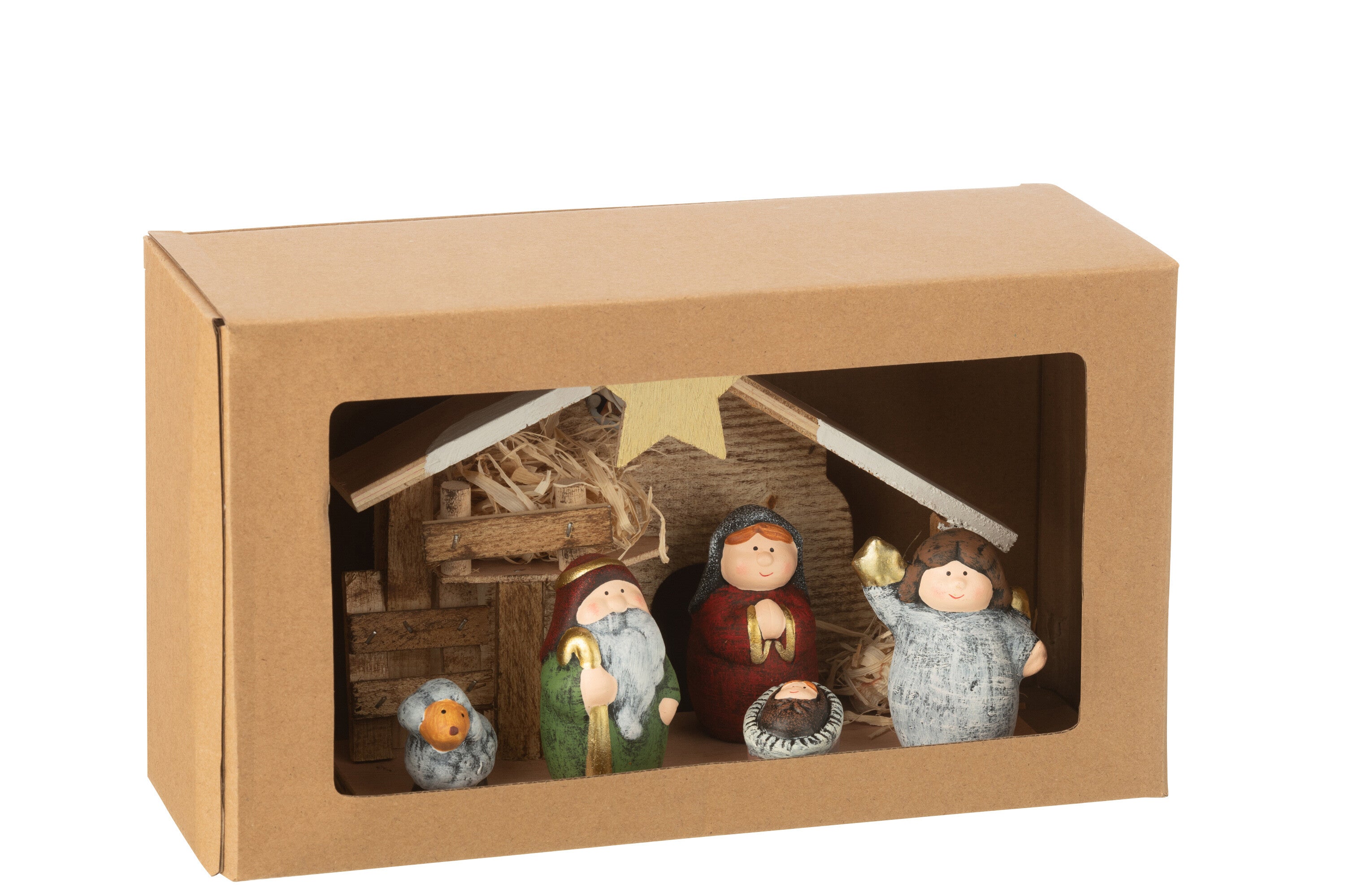 Kerststal Led Porselein Mix Medium