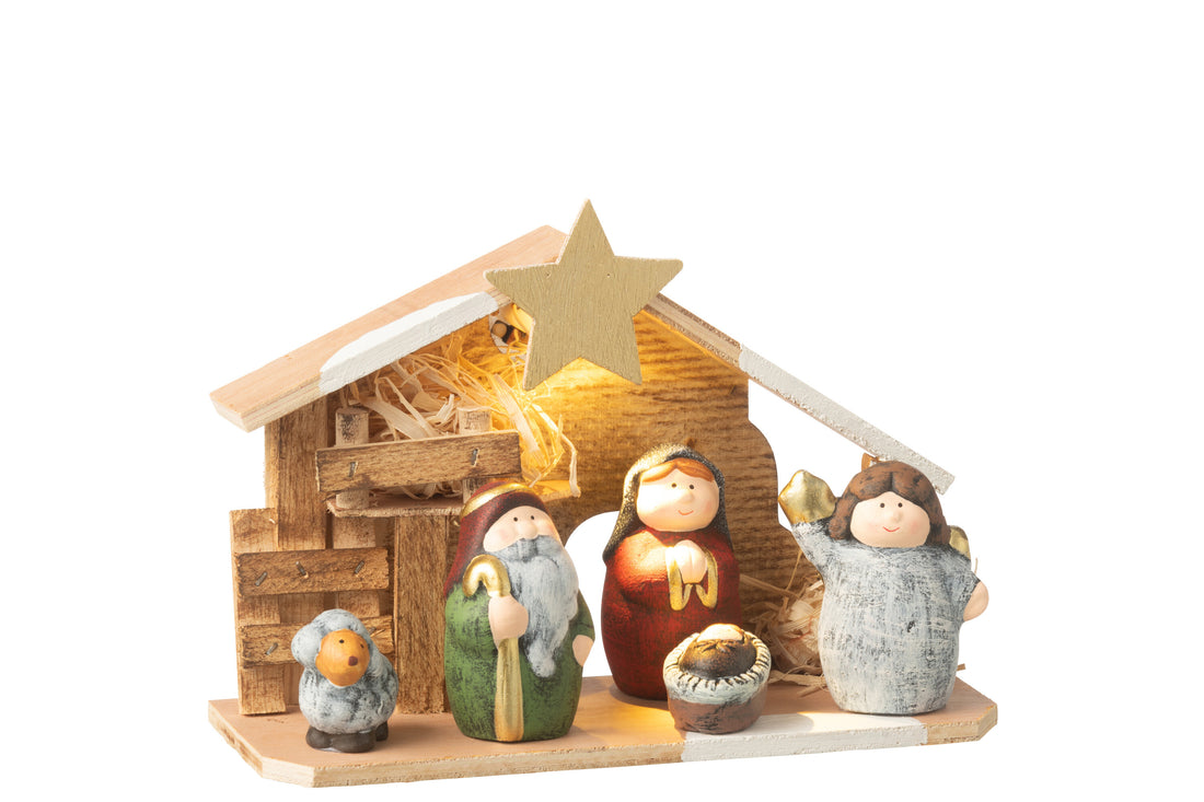 Kerststal Led Porselein Mix Medium