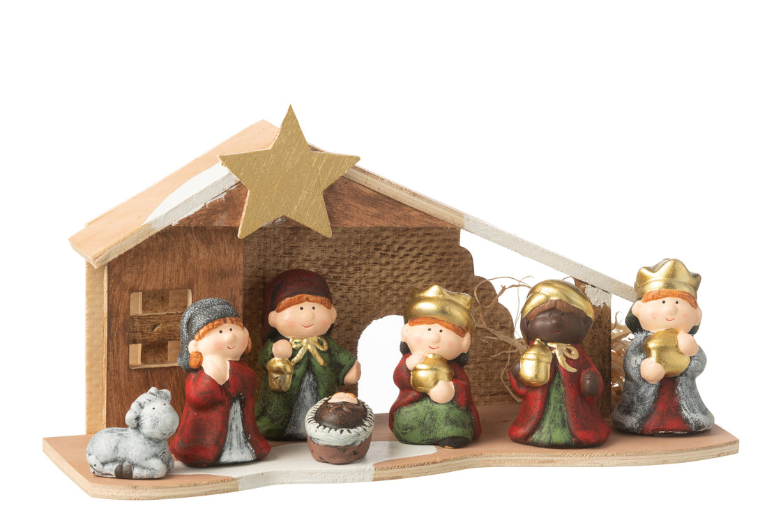 Kerststal Led Porselein Mix Groot