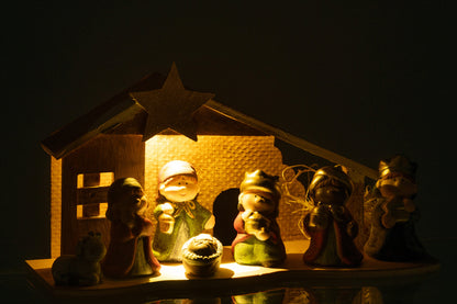 Kerststal Led Porselein Mix Groot