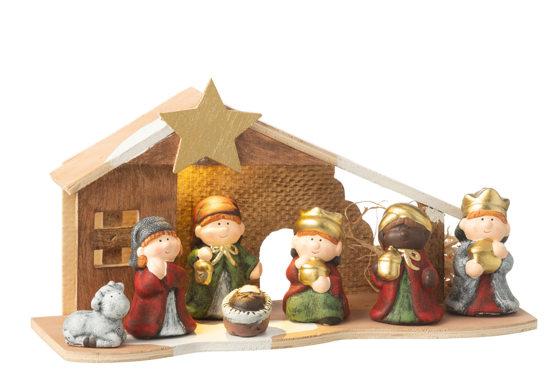 Kerststal Led Porselein Mix Groot