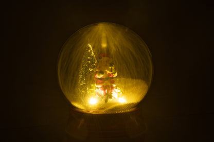 Sneeuwbol Kerstman Boom Led Hars