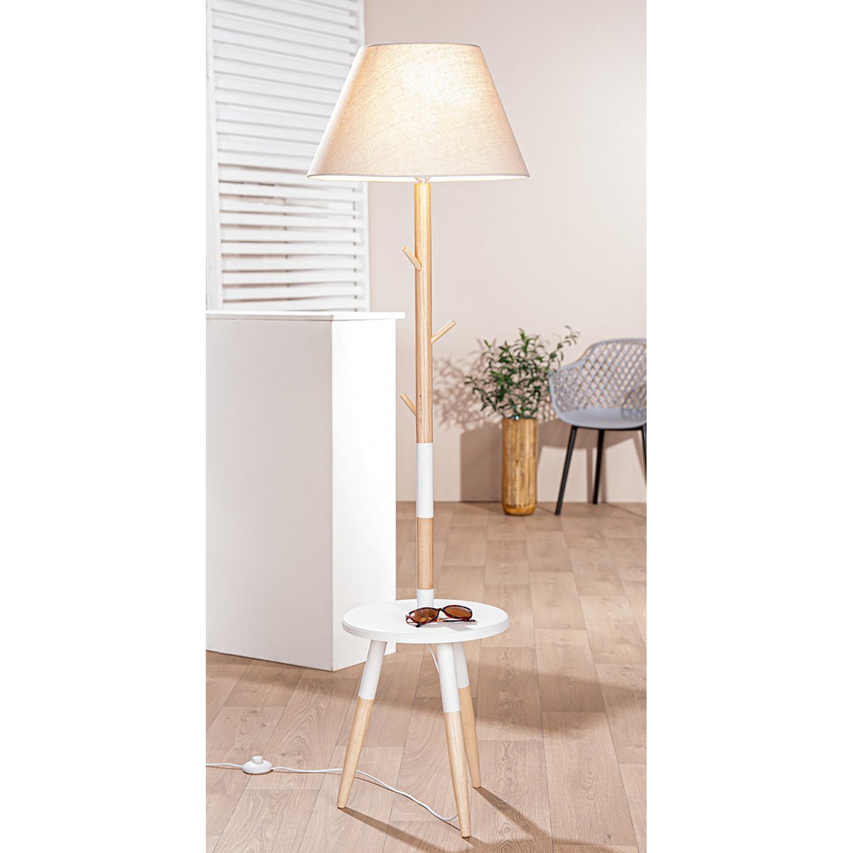 Haderup vloerlamp, natuurlijke kleur H.159 cm