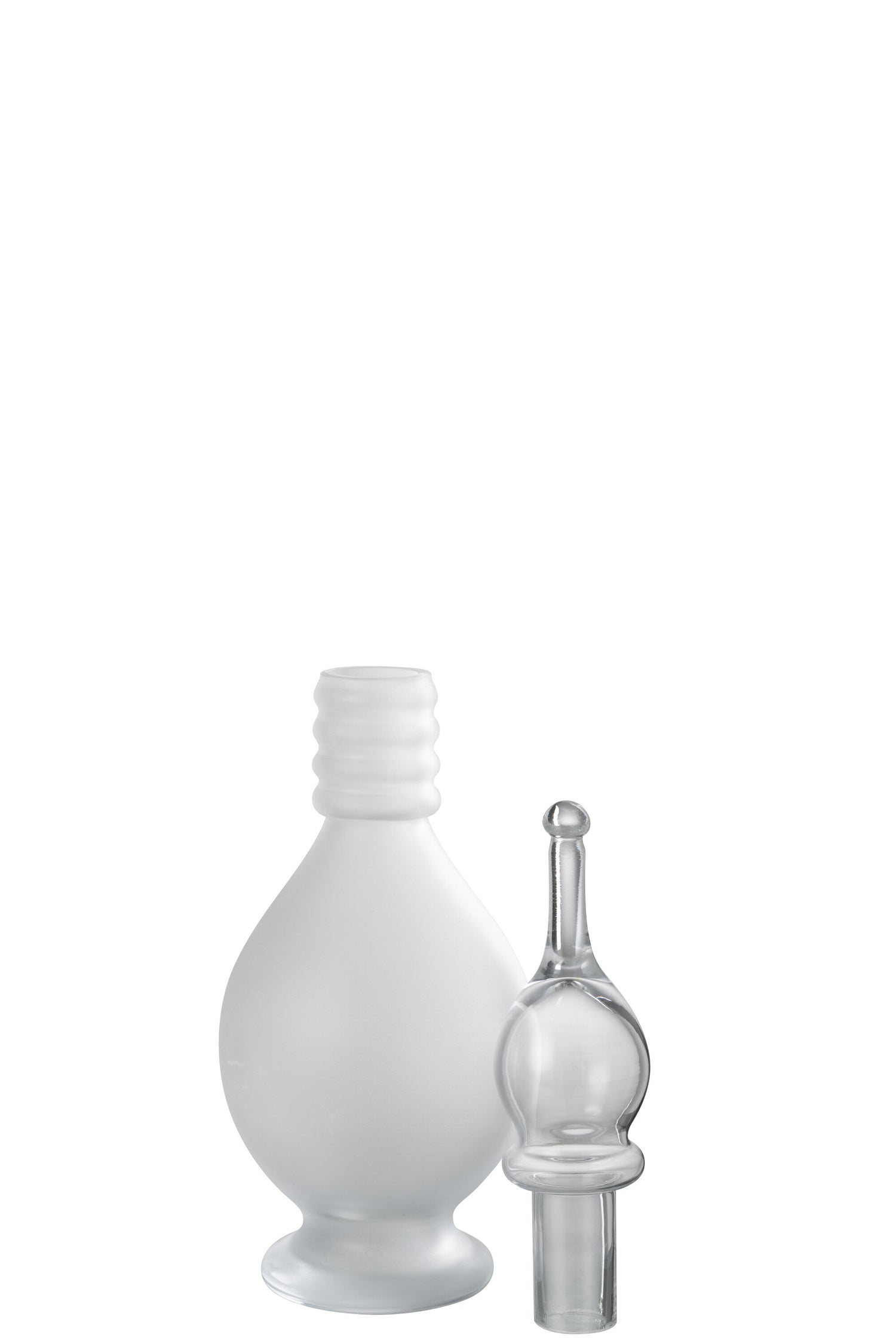 Vaas + Dop Fles Deco Joe Glas Transparant Medium