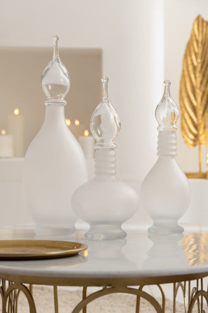 Vaas+Dop Fles Deco Jo Glas Transparant Groot