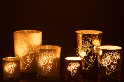 Orkaan Dame Haarbloemen Glas Wit/Goud Groot Assortiment Van 2