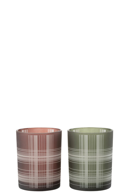 Orkaan Controle Glasmat Bruin/Groen Medium Assortiment Van 2