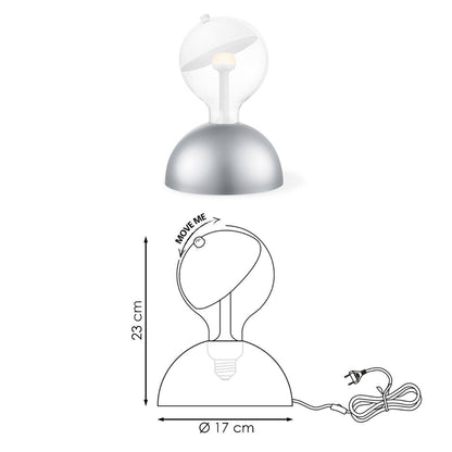 Hanglamp Move Me - Bumb Sphere 5.5W 2700K grijs-wit