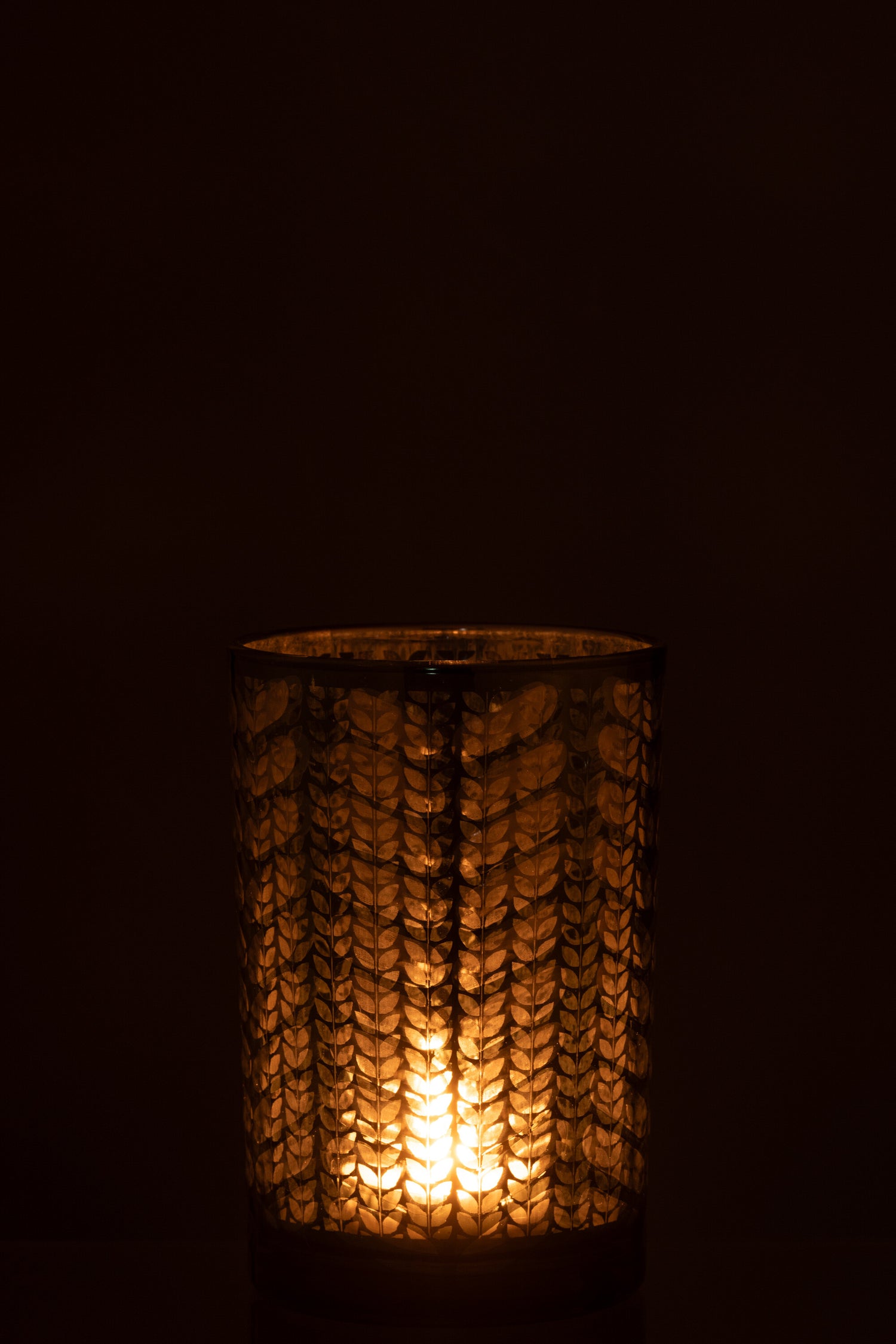 Orkaan Herringbone Glas Groen/Zilver Groot