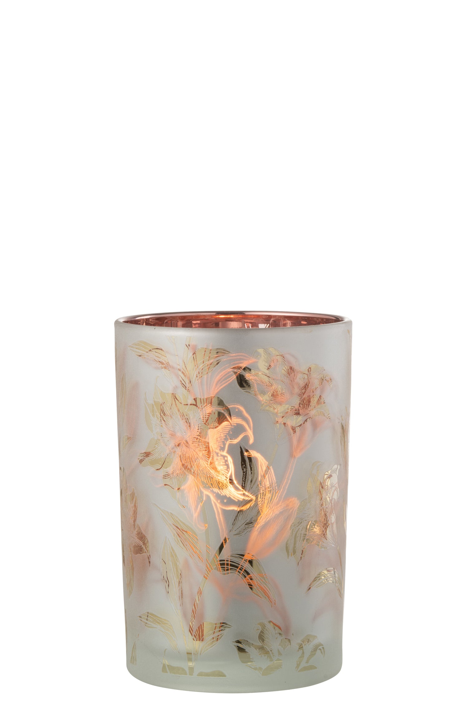 Orkaanbloemen Glasmat Wit/Rood/Goud Groot