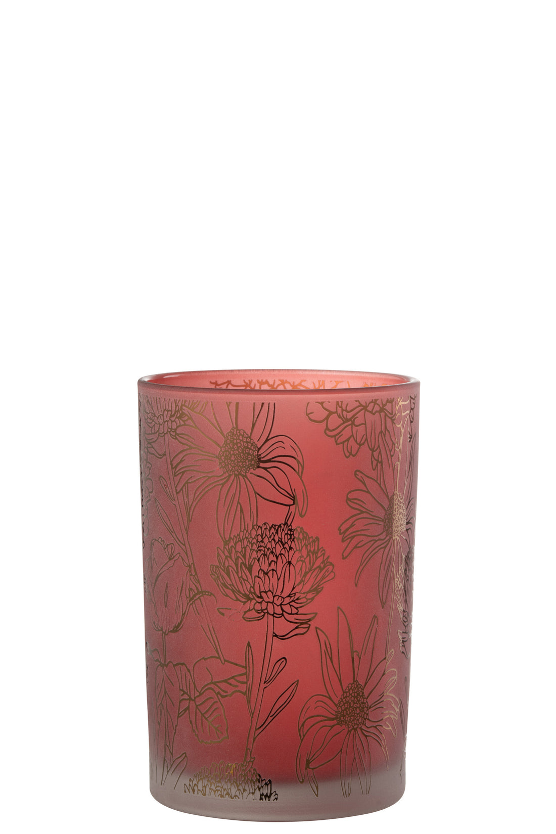 Orkaanbloemen Glasmat Rood/Goud Groot