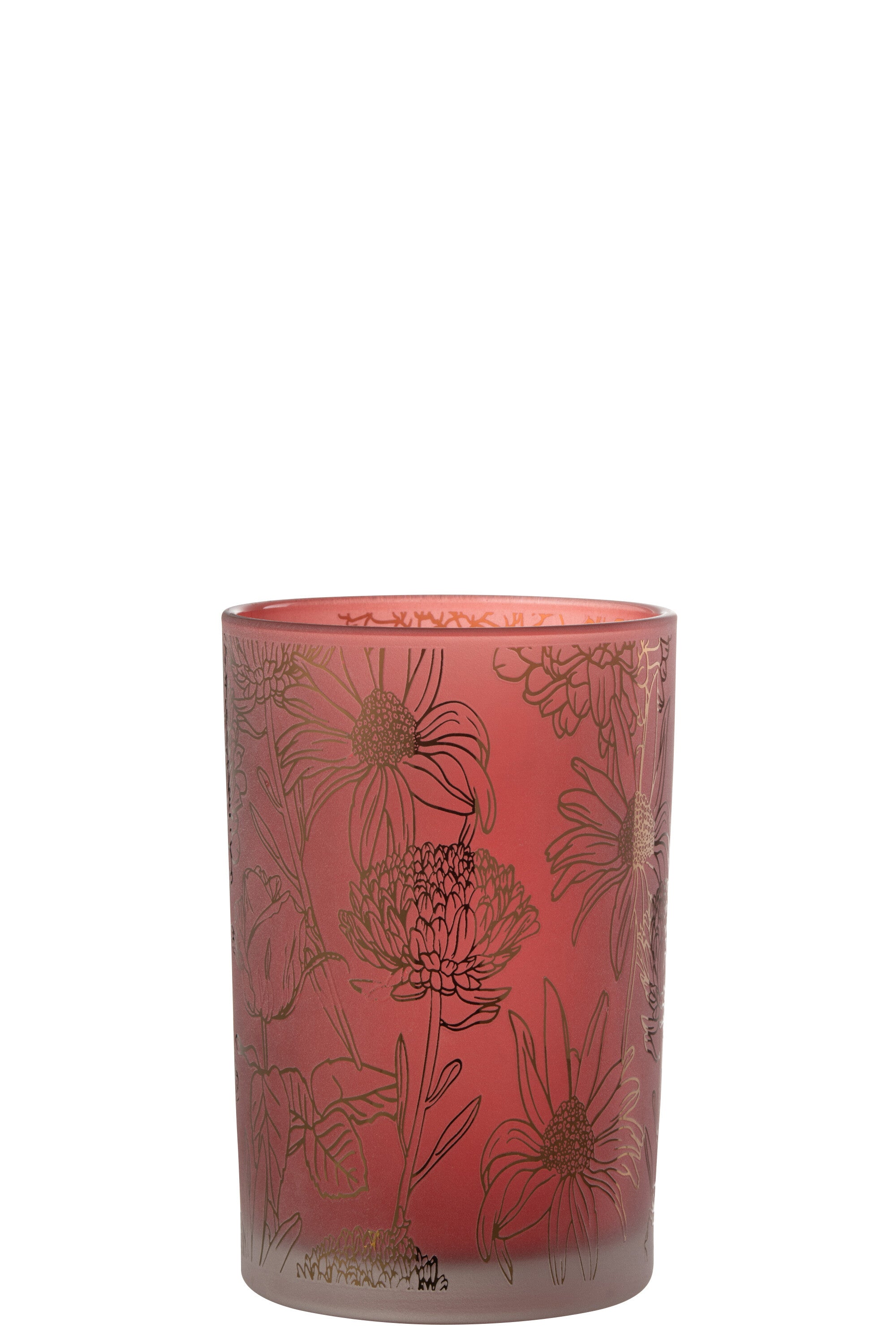 Orkaanbloemen Glasmat Rood/Goud Groot