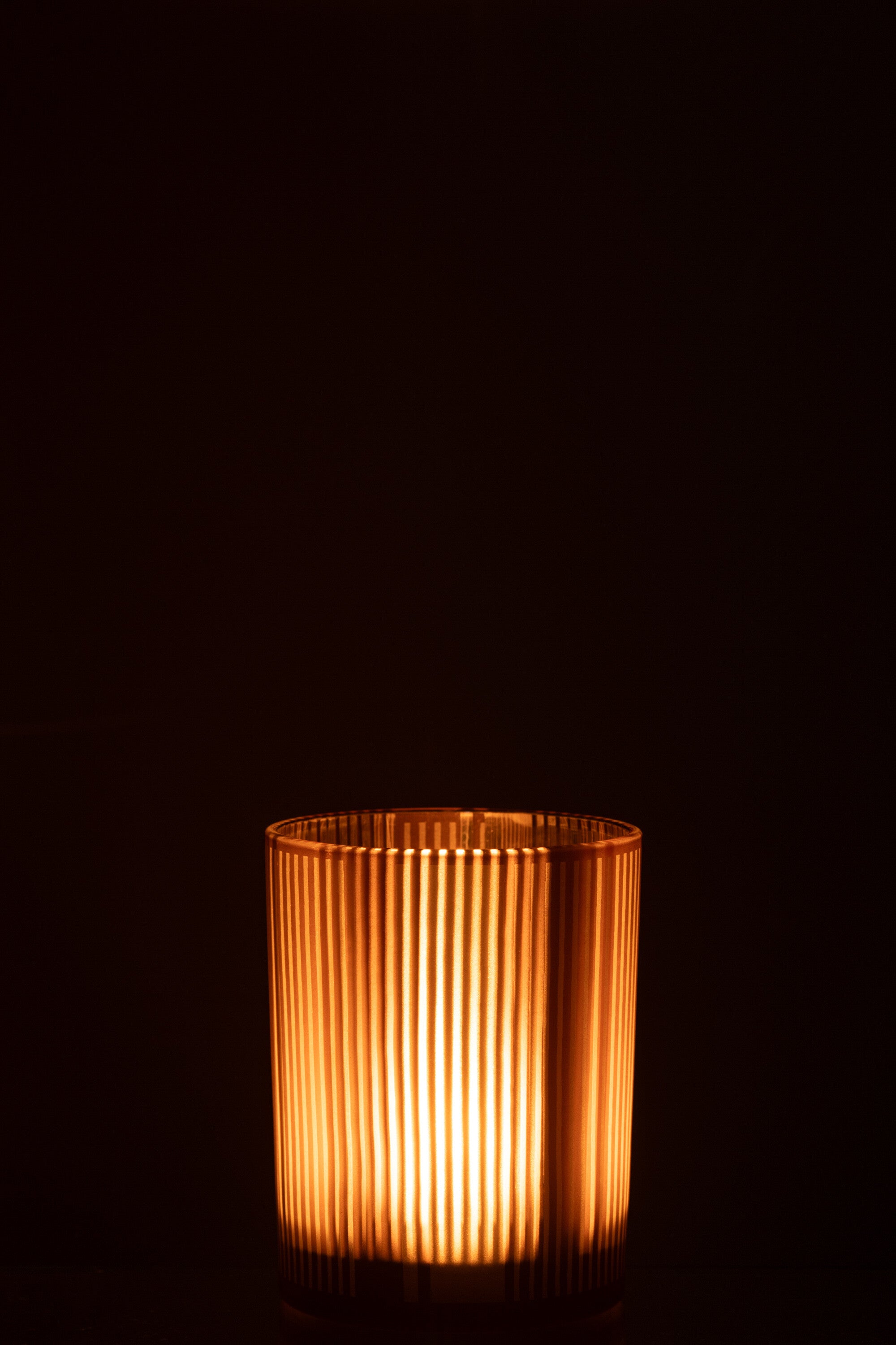 Orkaanstrepen Glasmat Bruin/Wit Medium