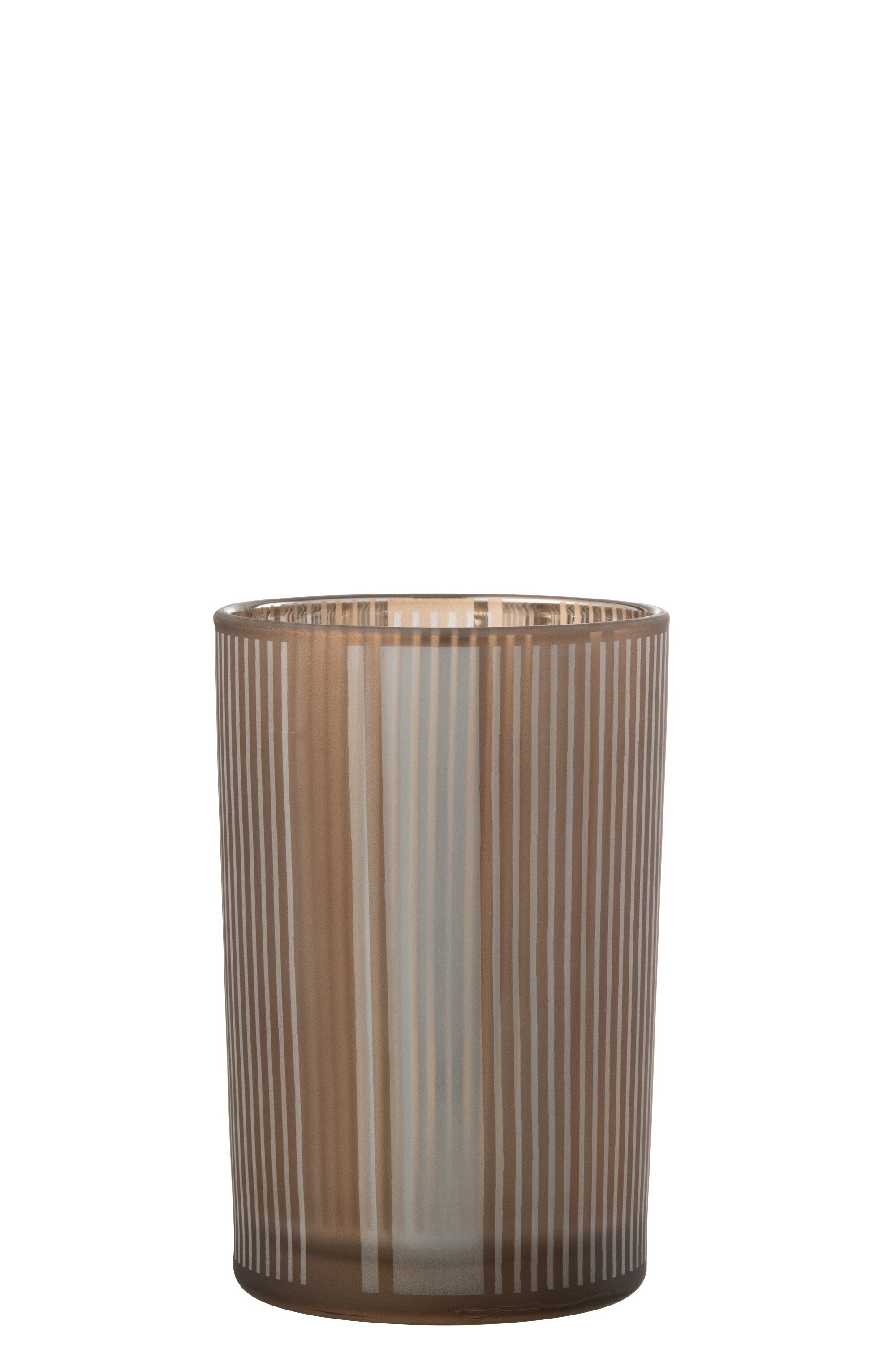 Orkaanstrepen Glasmat Bruin/Wit Groot