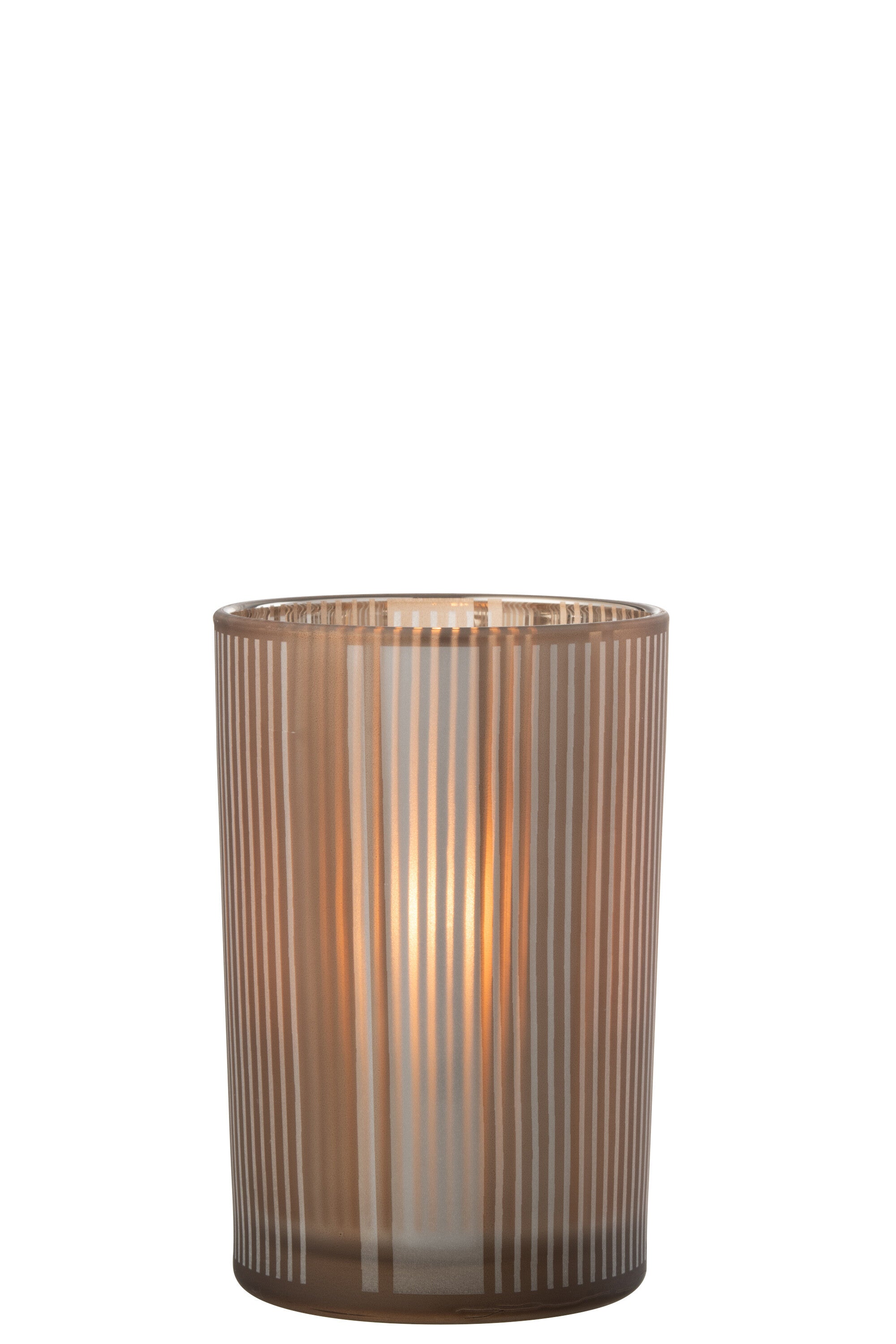 Orkaanstrepen Glasmat Bruin/Wit Groot