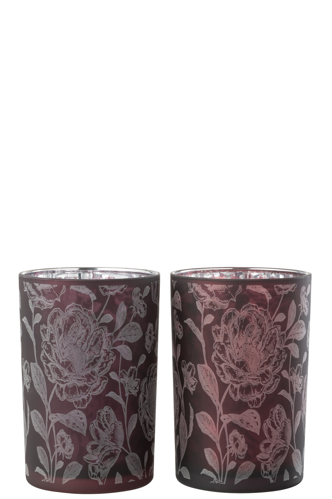 Orkaanbloemen Glasmat Paars Mix/Zilver Groot Assortiment Van 2