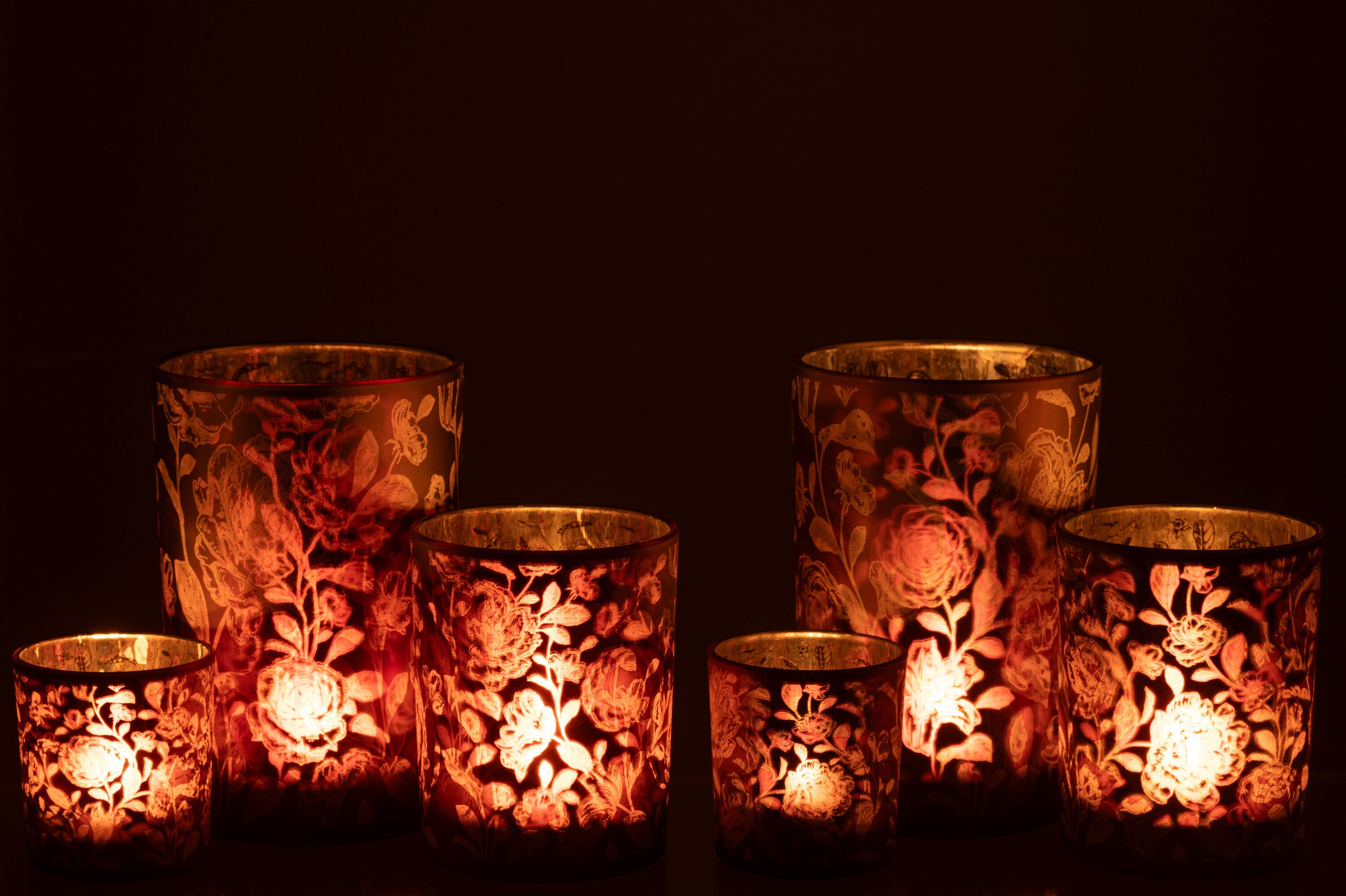 Orkaanbloemen Glasmat Paars Mix/Zilver Groot Assortiment Van 2