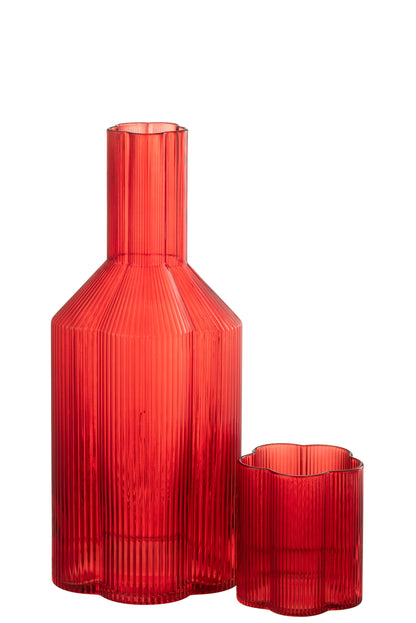 Karaf Fiore Glas Rood