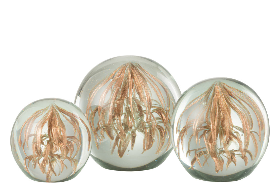 Papiergewicht Capri Glas Koper Groot