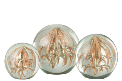 Papiergewicht Capri Glas Koper Groot