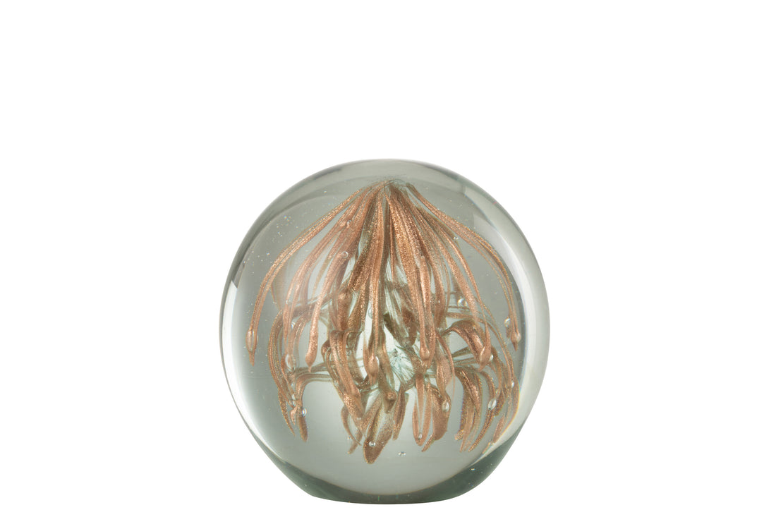 Papiergewicht Capri Glas Koper Groot