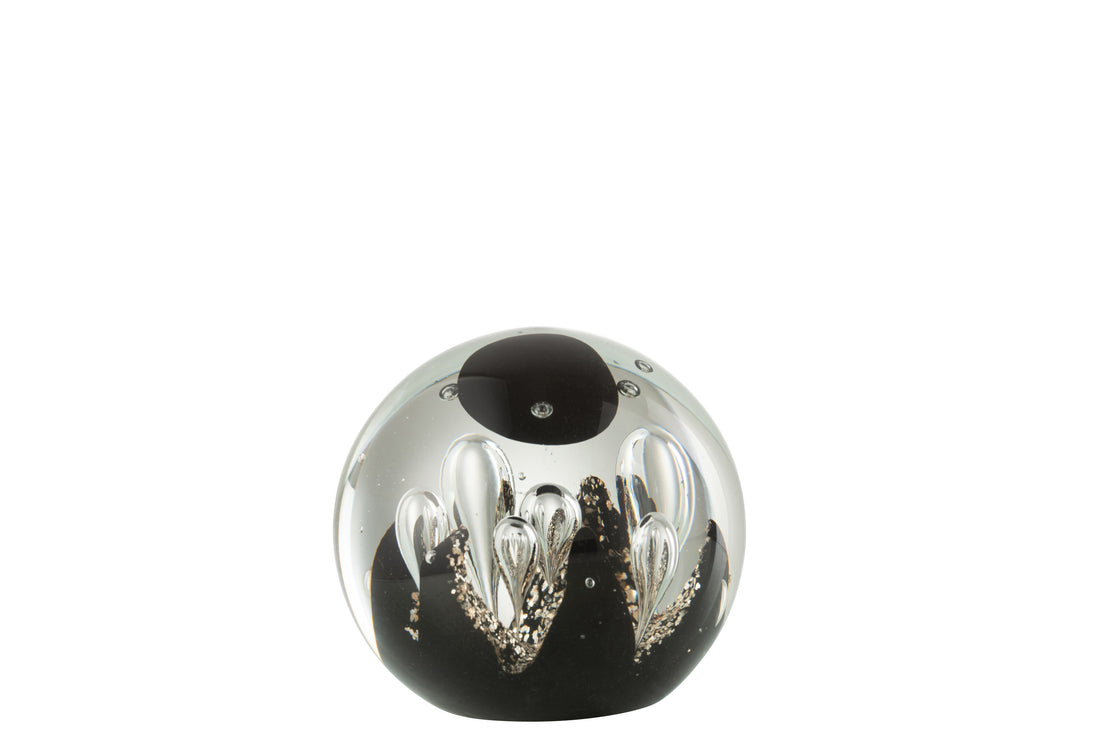 Papiergewicht Magic Glass Goud/Zwart Medium