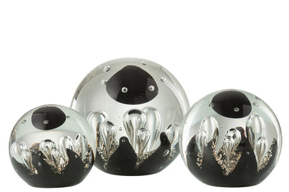 Papiergewicht Magic Glass Goud/Zwart Groot
