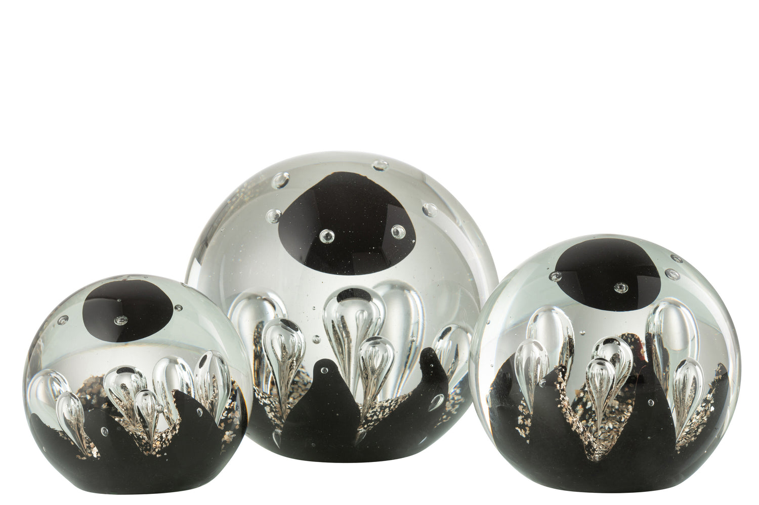 Papiergewicht Magic Glass Goud/Zwart Groot