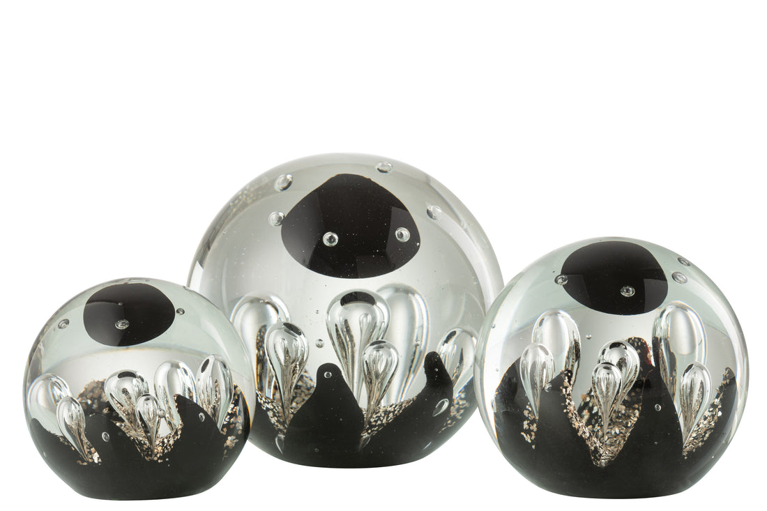 Papiergewicht Magic Glass Goud/Zwart Groot