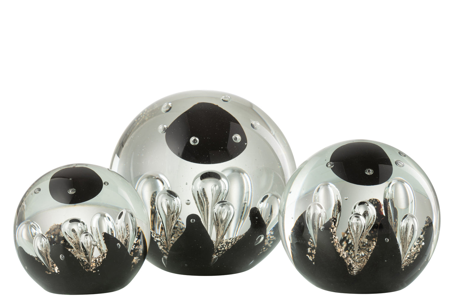 Papiergewicht Magic Glass Goud/Zwart Groot