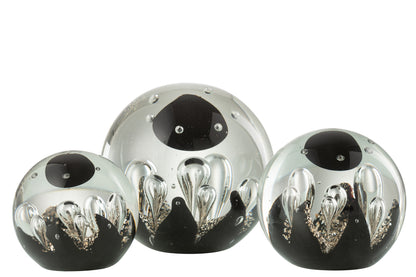 Papiergewicht Magic Glass Goud/Zwart Groot