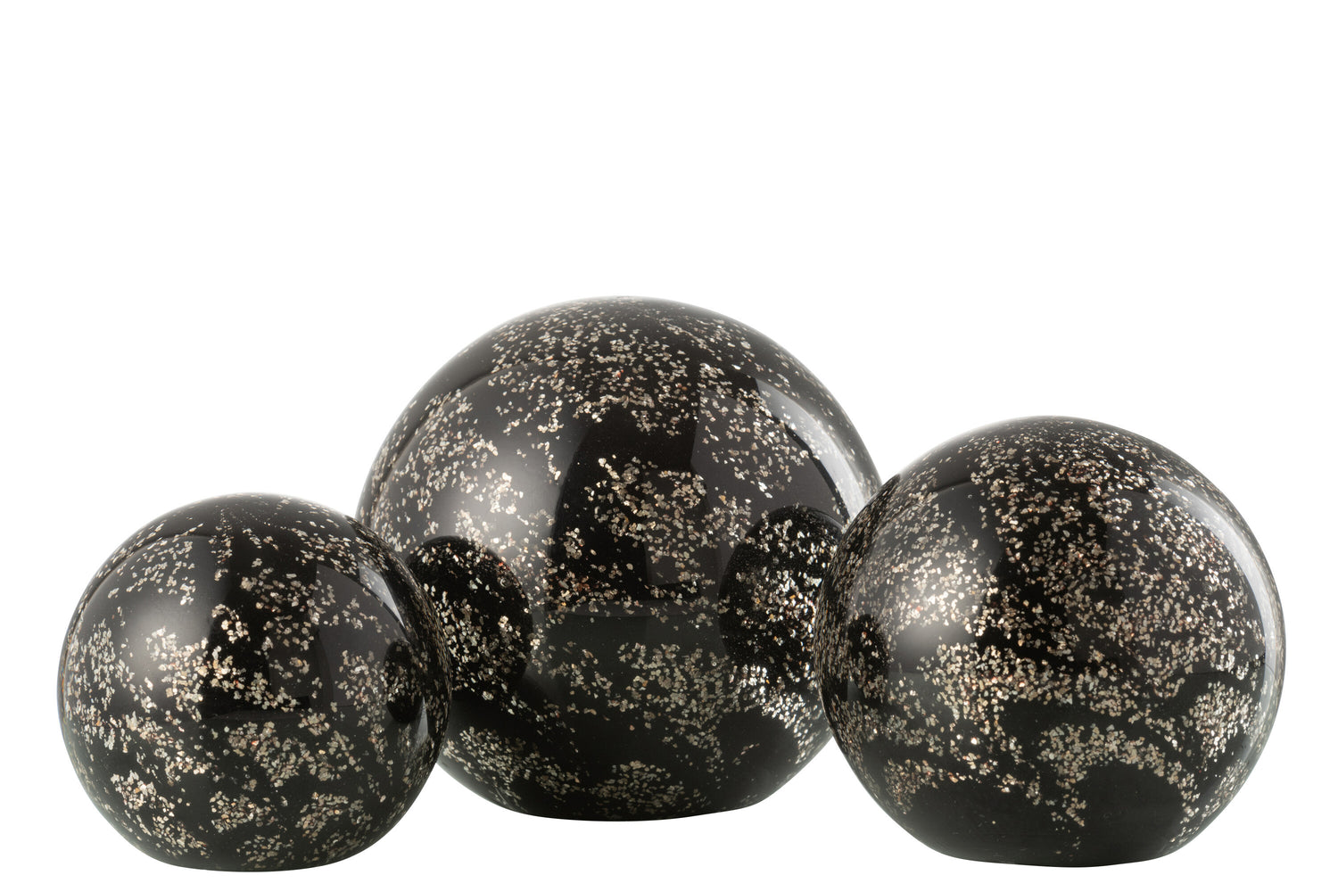 Papiergewicht Stardust Glas Goud/Zwart Groot