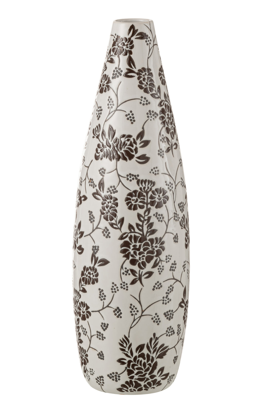 Vaas Zen Porselein Wit/Zwart