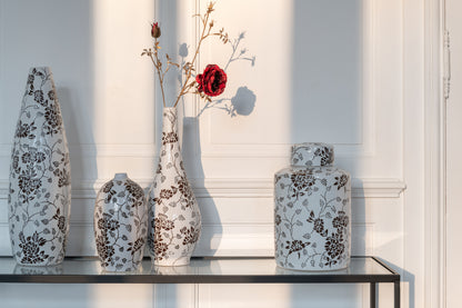 Pot Decoratieve Zen Porselein Wit/Zwart Groot